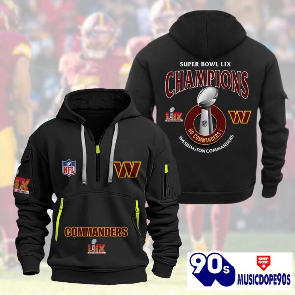 Washington Commanders 2025 Super Bowl LIX Champions Heavy Hoodie