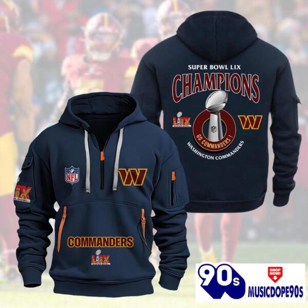 Washington Commanders 2025 Super Bowl LIX Champions Heavy Hoodie