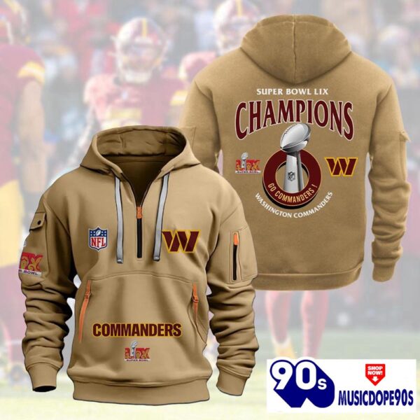 Washington Commanders 2025 Super Bowl LIX Champions Heavy Hoodie