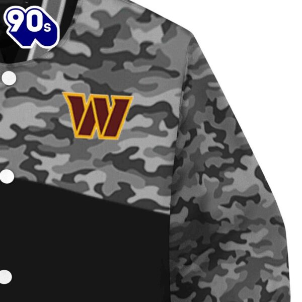 Washington Commanders Camo Patchwork Black Jacket