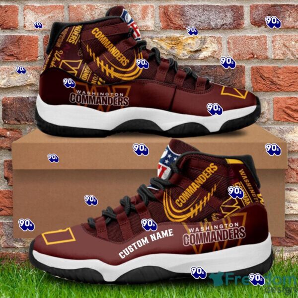 Washington Commanders Custom Name NFL Air Jordan 11 Shoes Men And Women Sneakers