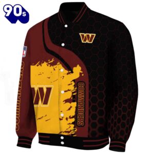 Washington Commanders Hexagonal Pattern Burgundy Black Jacket