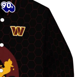 Washington Commanders Hexagonal Pattern Burgundy Black Jacket