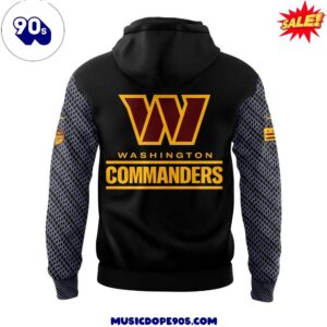 Washington Commanders Logo Heavyweight 2024 Black Hoodie