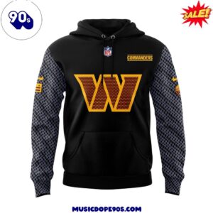 Washington Commanders Logo Heavyweight 2024 Black Hoodie