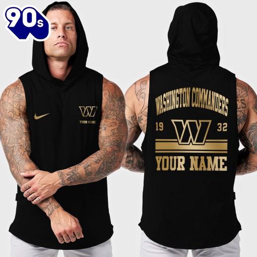 Washington Commanders Men Workout Hooded Tank Top Washington Commanders Men Workout Hooded Tank Top