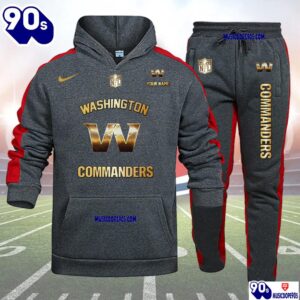 Washington Commanders NFL 32 Teams Personlized Golden Logo Hoodie Set