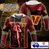Washington Commanders NFL Custom Name 3D Hoodie Teams Shirt For Fans