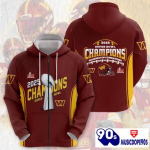 Washington Commanders Super Bowl LIX Champions Normal Hoodie