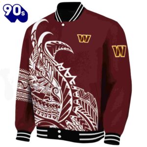 Washington Commanders Tribal Art Burgundy White Black Jacket