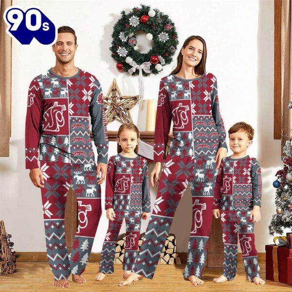 NCAA Family Pajama Sets  Washington State Cougars Pajamas Personalized