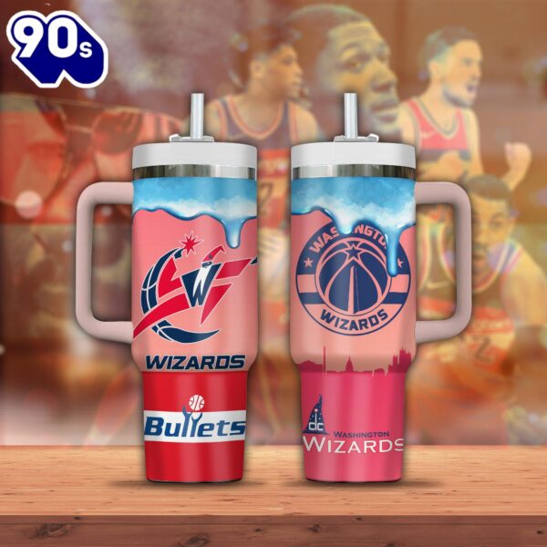 Washington Wizards NBA Custom Stanley Quencher 40oz Stainless Steel Tumbler