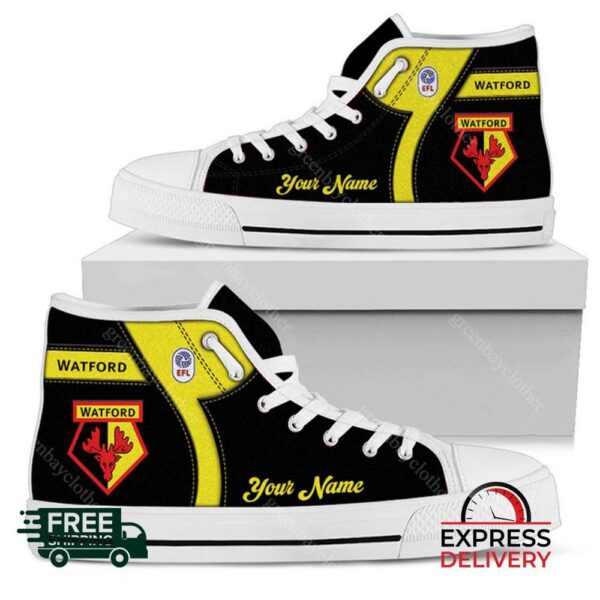 Watford Personalzied High Top Canvas Shoes