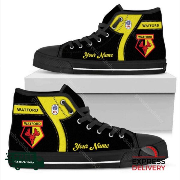 Watford Personalzied High Top Canvas Shoes