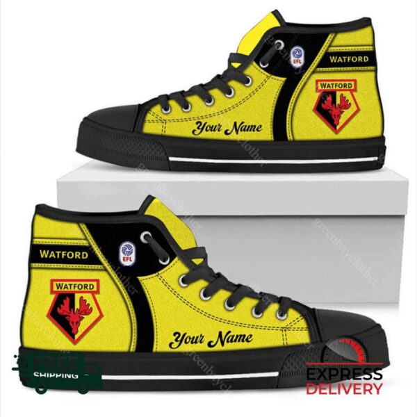 Watford Personalzied High Top Canvas Shoes