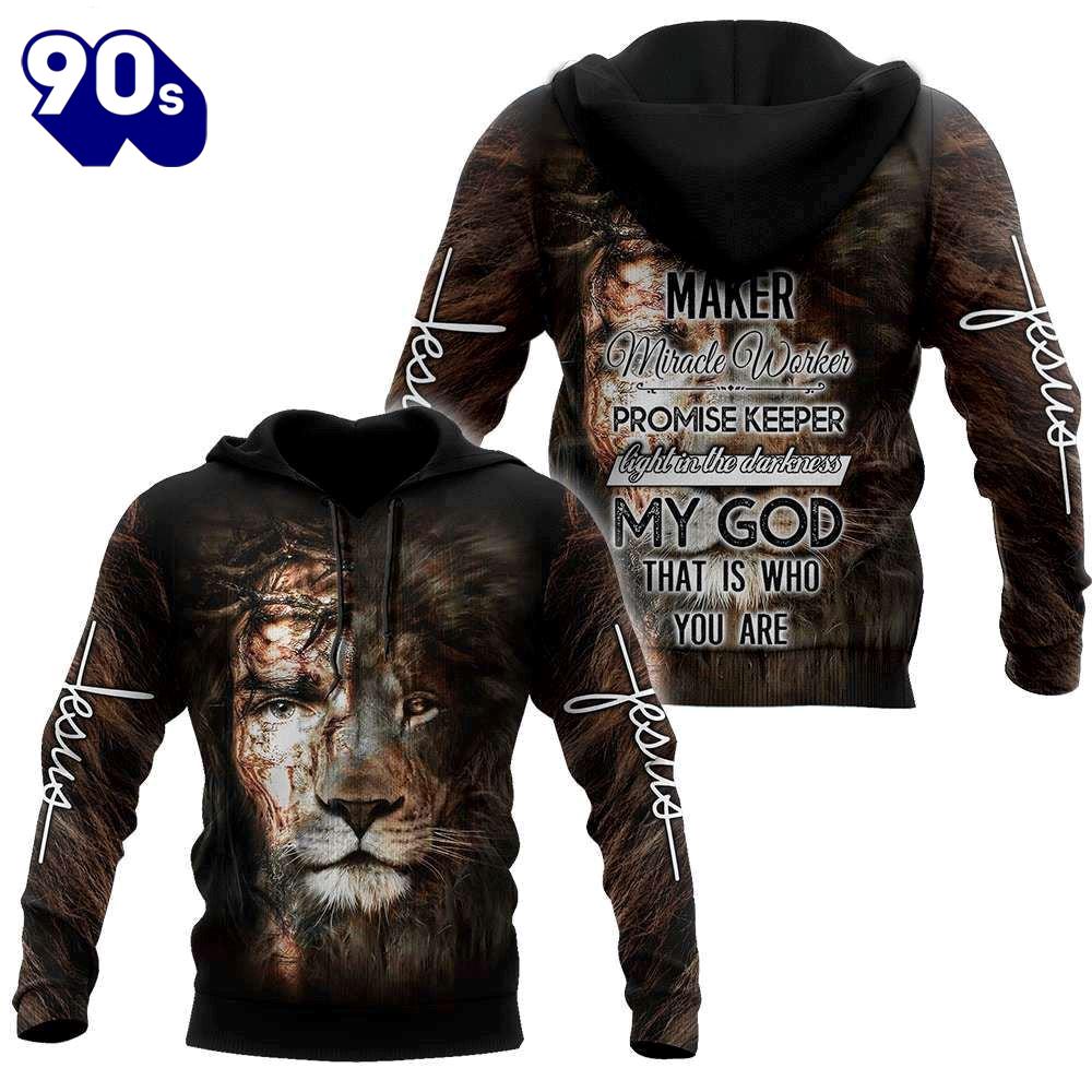 Way Maker, Miracle Worker Light In The Darkness God 3D Hoodie Way Maker, Miracle Worker Light In The Darkness God 3D Hoodie