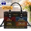 way maker miracle worker promise keeper  Personalized Leather Handbag With Zipper , Christian Bags  Gift For Women Christmas