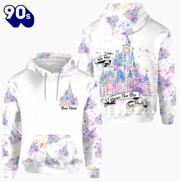 We Are Never Too Old For Magic Castle – Personalized Mickey Mouse Hoodie And Leggings