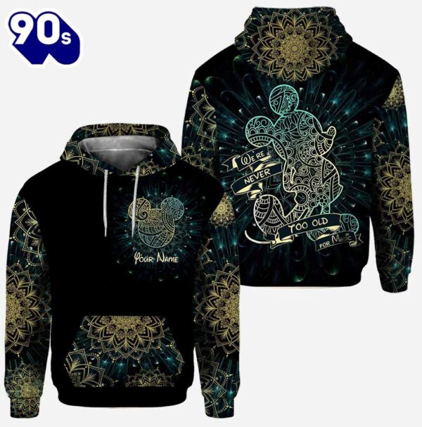 We Are Never Too Old For Magic Mandala Mickey Mouse Ears – Personalized Hoodie and Leggings