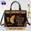 We Love Because He First Loved Us Awesome Personalized Leather Bag For Women , Christian Bags  Gift For Women Christmas