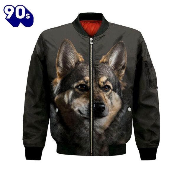 Weimaraner AI – Unisex 3D Graphic Bomber Jacket