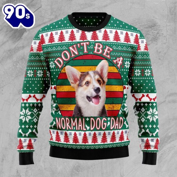 Welsh Corgi Dog Dad Ugly Christmas Sweater