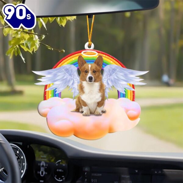 Welsh-Corgi With Angel Wings Memorial Ornament, Gift For Christmas
