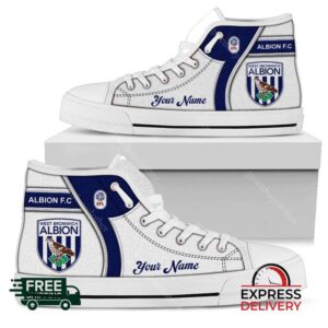 West Bromwich Albion Personalzied High Top Canvas Shoes