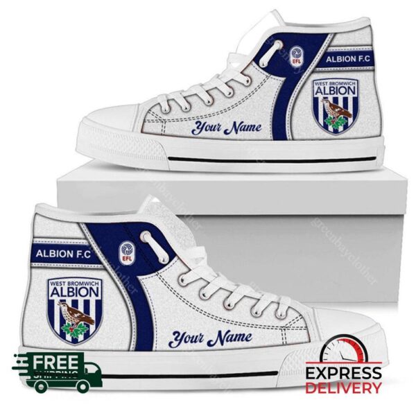 West Bromwich Albion Personalzied High Top Canvas Shoes