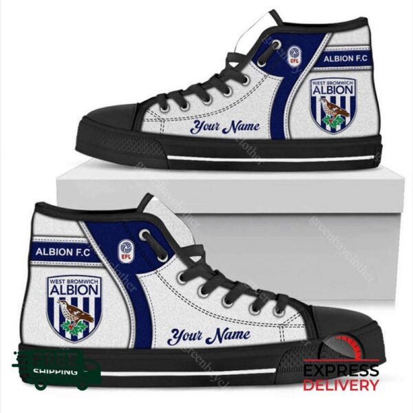 West Bromwich Albion Personalzied High Top Canvas Shoes