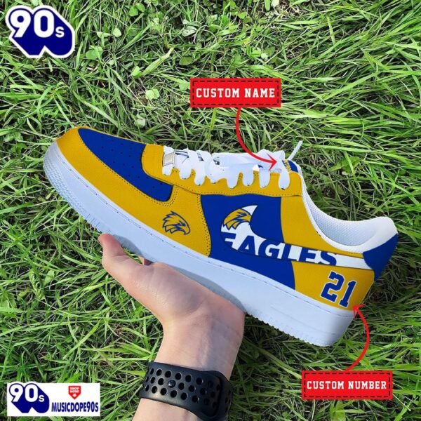 West Coast Eagles AFL Personalized Air Force 1 Shoes