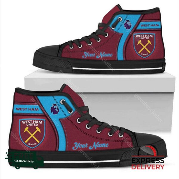 West Ham United FC Personalzied High Top Canvas Shoes