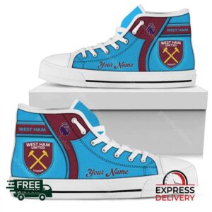 West Ham United FC Personalzied High Top Canvas Shoes