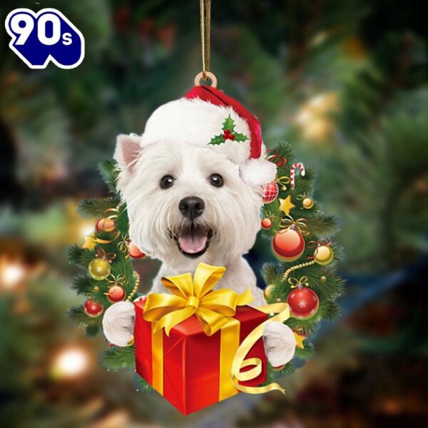 West Highland White Terrier-Dogs Give Gifts Hanging Ornament, Gift For Christmas