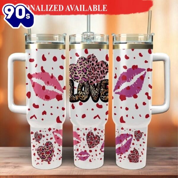 Western Heart40oz tumbler wrap valentines day – 40oz Tumbler with Handle