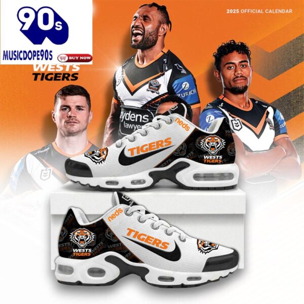 Wests Tigers Custom Name Nike Air Max Plus Sneakers For Fans