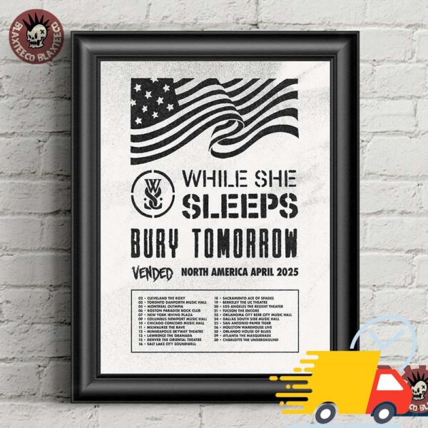 While She Sleeps North America April 2025 Tour Dates With Bury Tomorrow And Vended Canvas