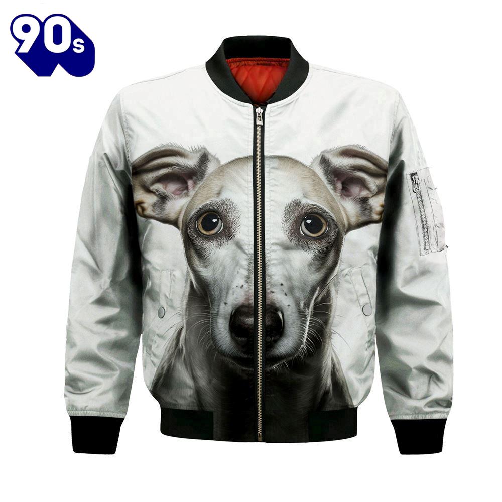 Whippet AI - Unisex 3D Graphic Bomber Jacket Whippet AI - Unisex 3D Graphic Bomber Jacket