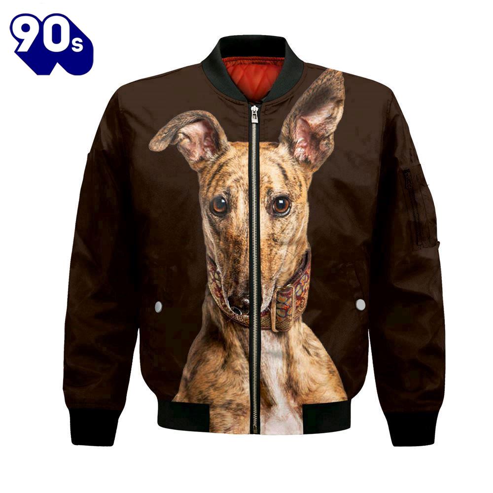 Whippet - Unisex 3D Graphic Bomber Jacket Whippet - Unisex 3D Graphic Bomber Jacket