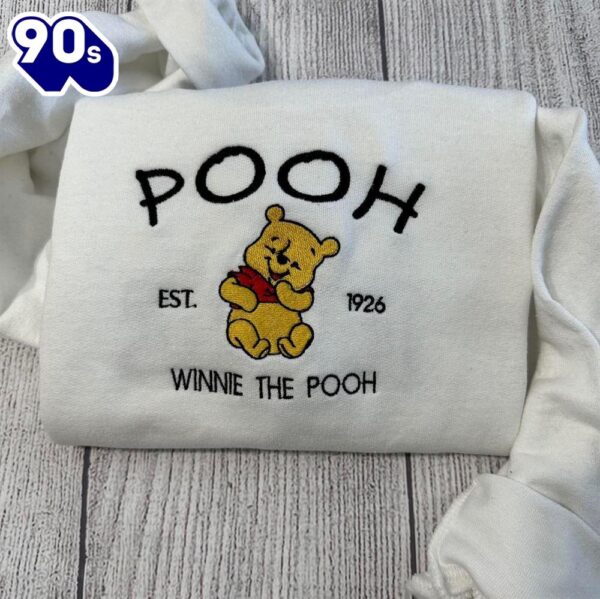 Winnie The Pooh Embroidered Sweatshirt Gift For Herhim Gift Christmas