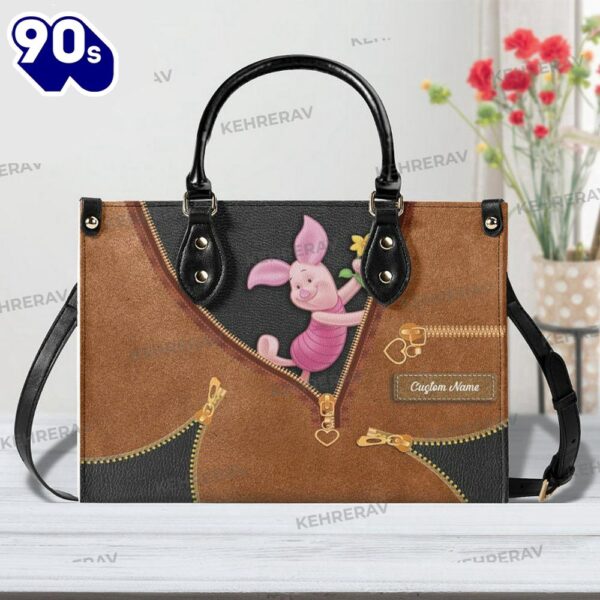 Winnie the Pooh Piglet Custom Leather Handbag