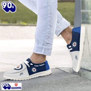 Winnipeg Jets NHL Hey Dude Shoes Custom Name Perfect Gift