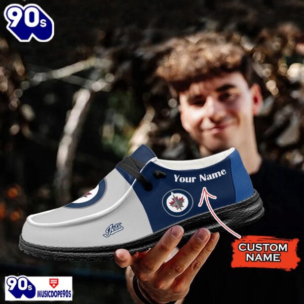 Winnipeg Jets NHL Hey Dude Shoes Custom Name Perfect Gift