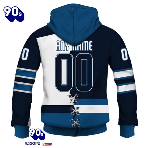 Winnipeg Jets Personalized NHL Mix Jersey Hoodie Set