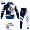 Winnipeg Jets Personalized NHL Mix Jersey Hoodie Set