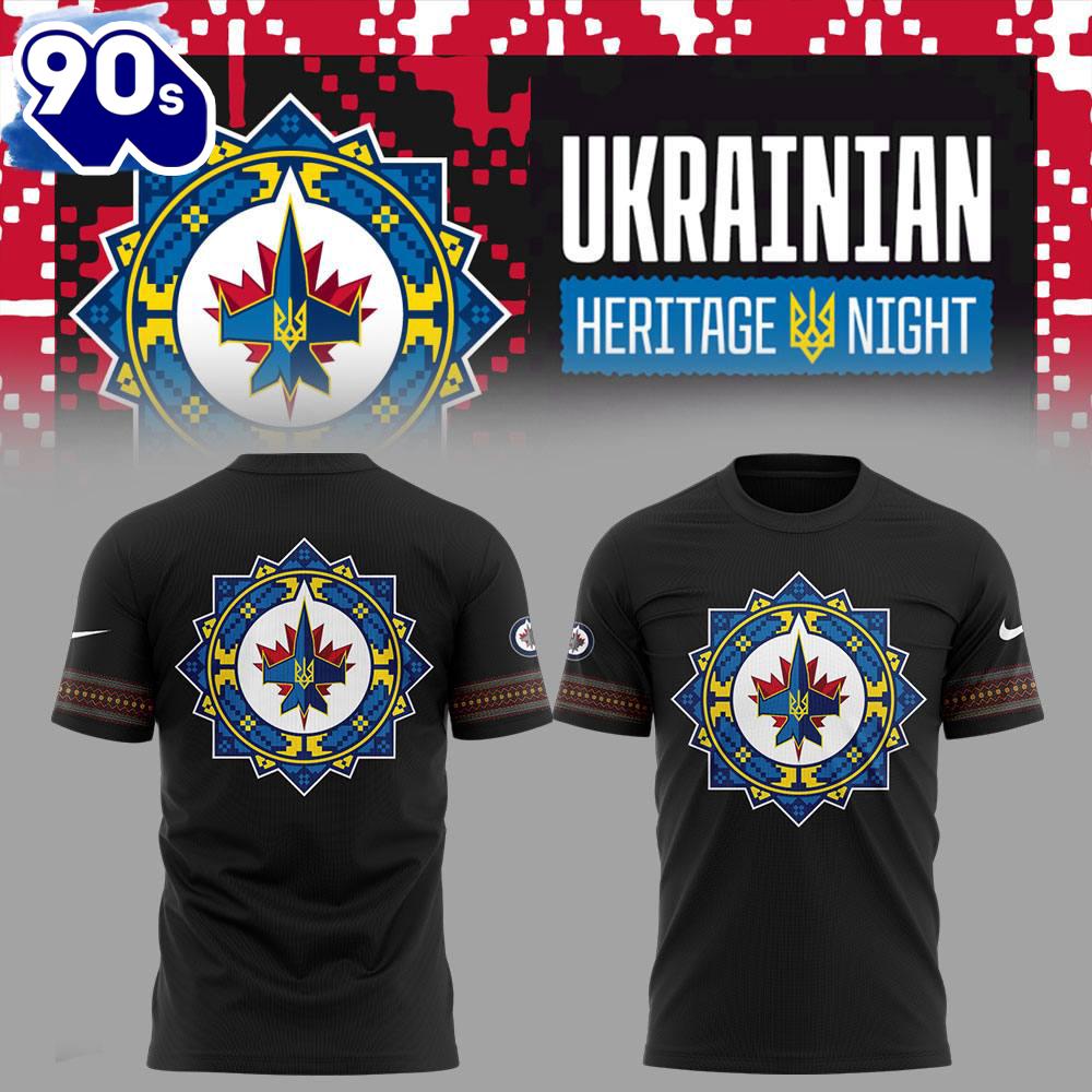 Winnipeg Jets Ukrainian Heritage Night 2025 3d T-Shirt Winnipeg Jets Ukrainian Heritage Night 2025 3d T-Shirt