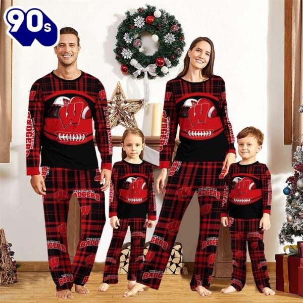 NCAA Family Pajama Sets  Wisconsin Badgers Pajamas Personalized Your Name