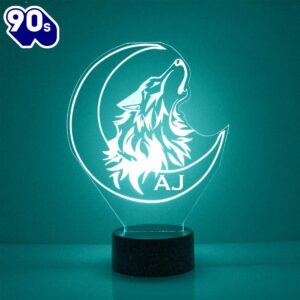 Wolf And Moon Night Light…