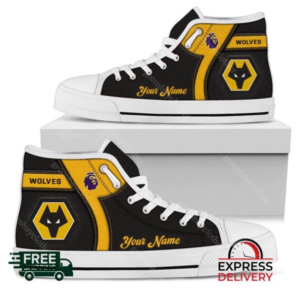 Wolverhampton Wanderers F.C Personalzied High Top Canvas Shoes