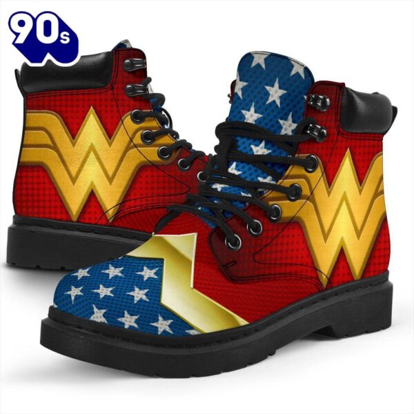 Wonder Woman Leather Boots Shoes Custom Idea